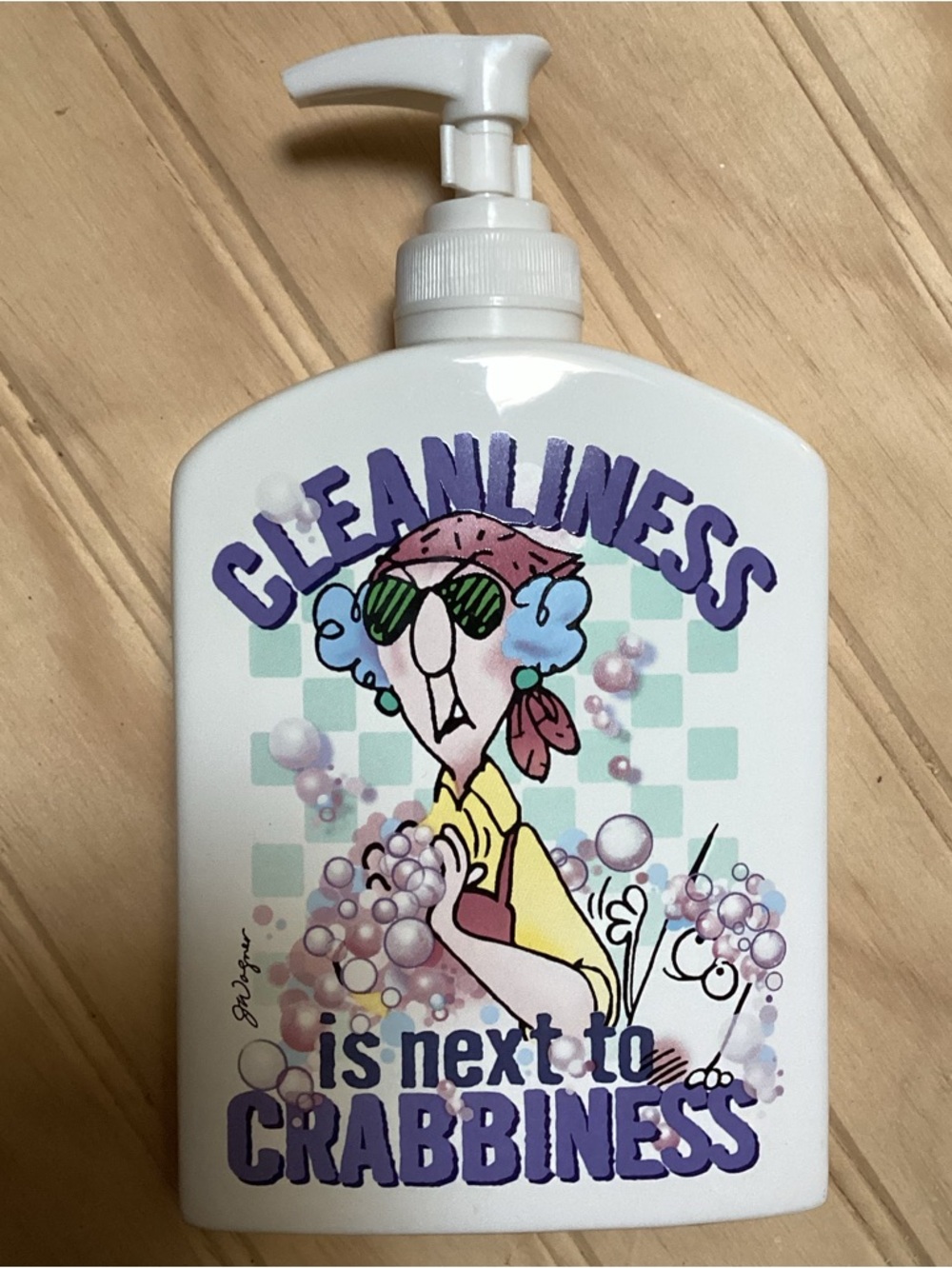 Vintage Hallmark Cleanliness Is Next to Crabbiness Maxine Hand Soap Dispenser